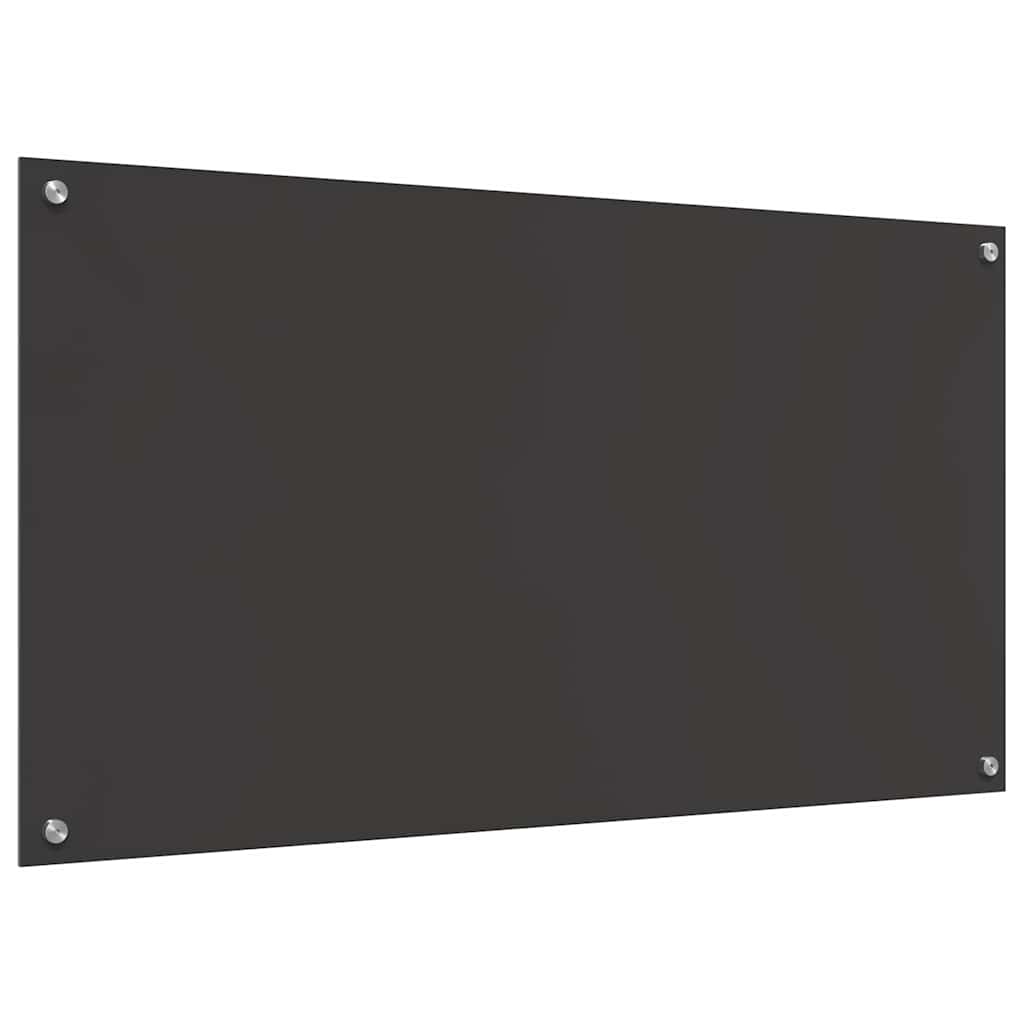 Kitchen Backsplash 2 pcs Dark Grey 110 x 60 cm Tempered Glass