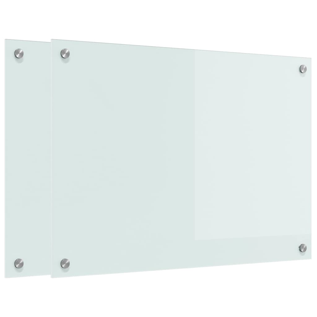 Kitchen Backsplash White 70 x 50 cm Tempered Glass