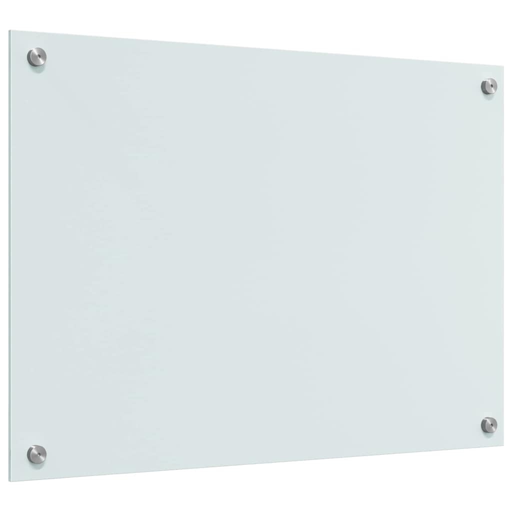 Kitchen Backsplash White 70 x 50 cm Tempered Glass