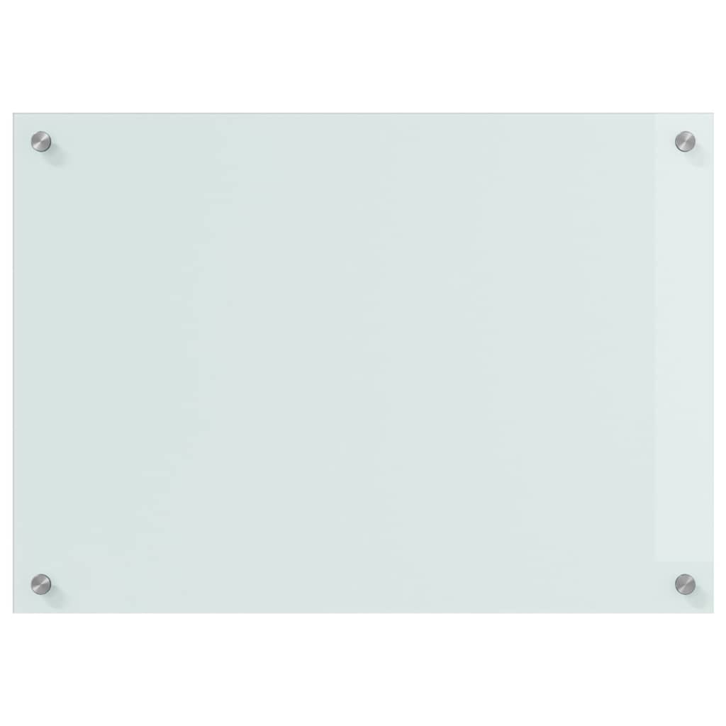 Kitchen Backsplash White 70 x 50 cm Tempered Glass