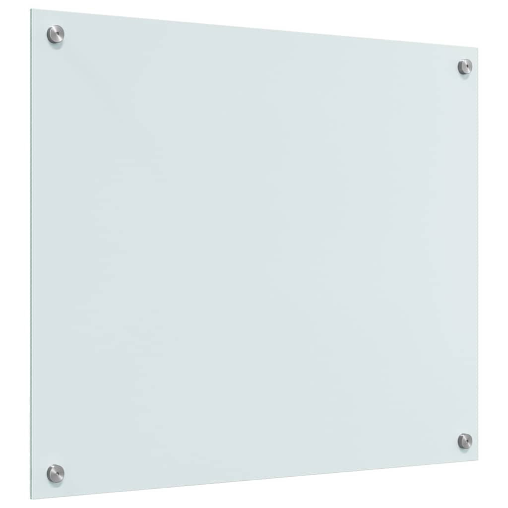 Kitchen Backsplash White 70 x 60 cm Tempered Glass