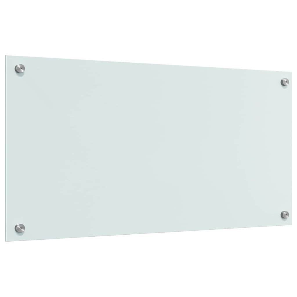 Kitchen Backsplash White 80 x 40 cm Tempered Glass