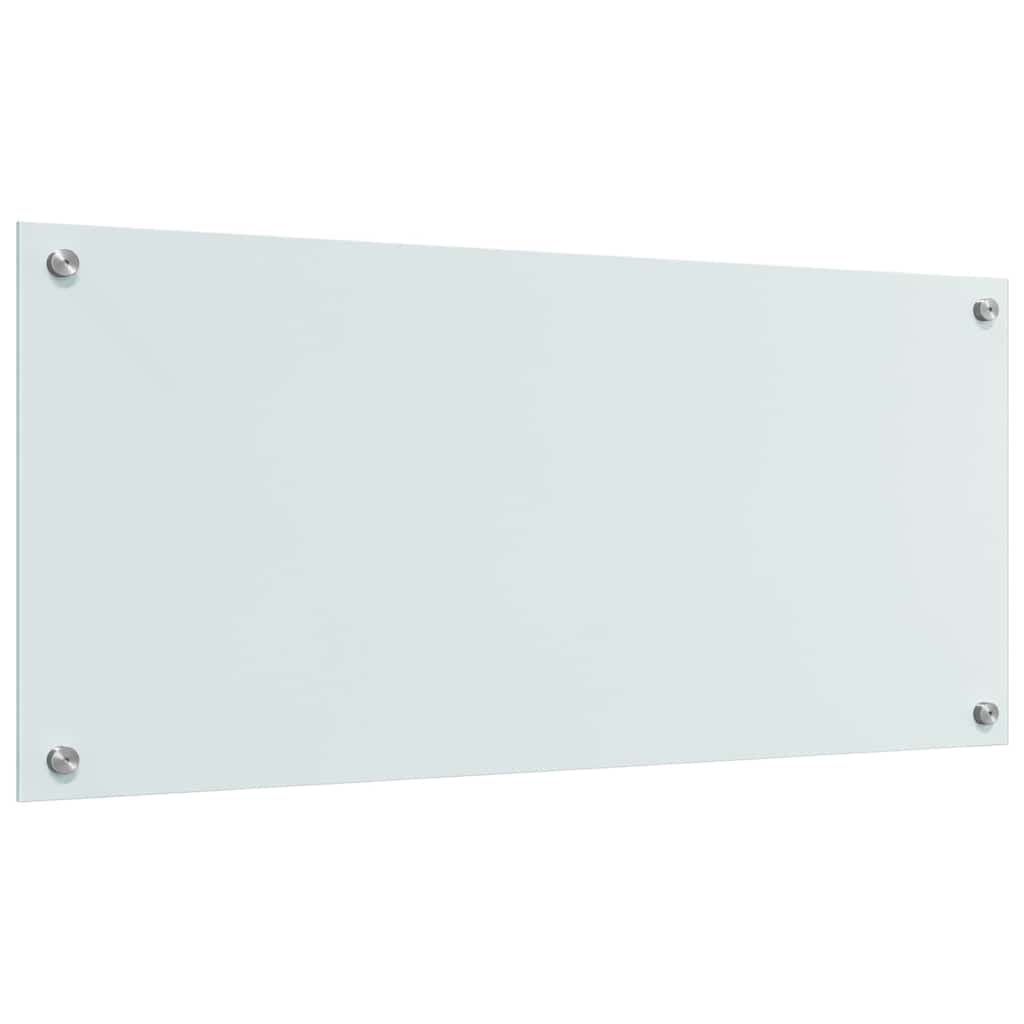 Kitchen Backsplash White 90 x 40 cm Tempered Glass