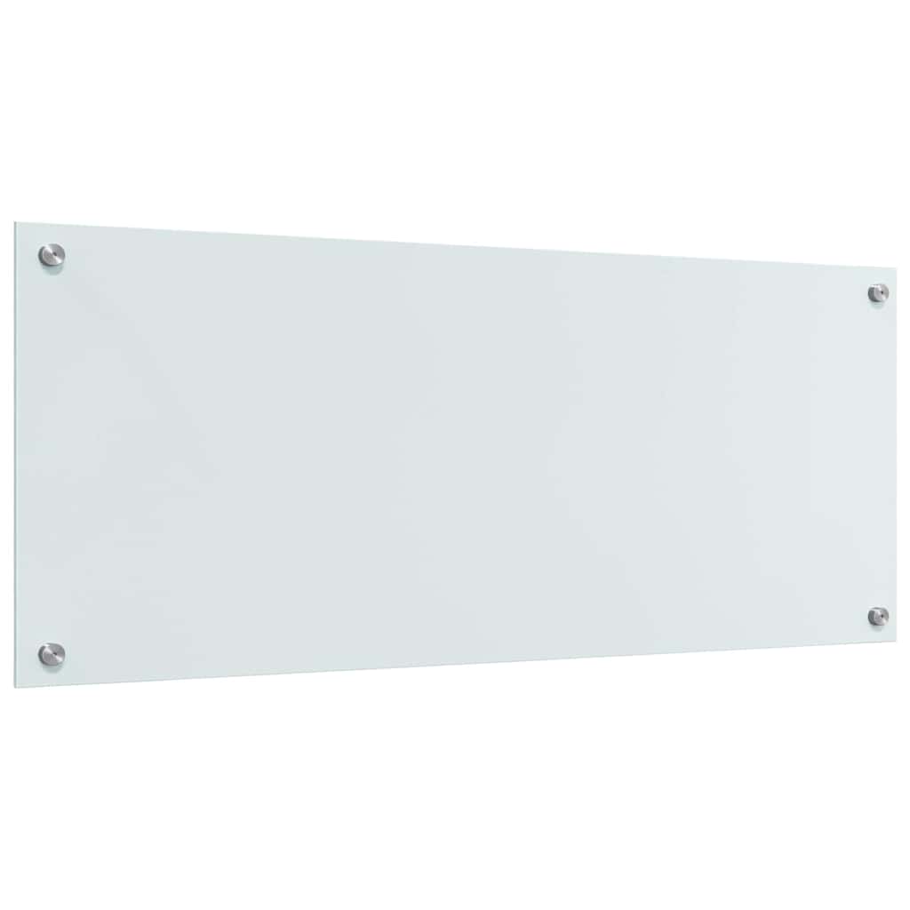 Kitchen Backsplash White 100 x 40 cm Tempered Glass