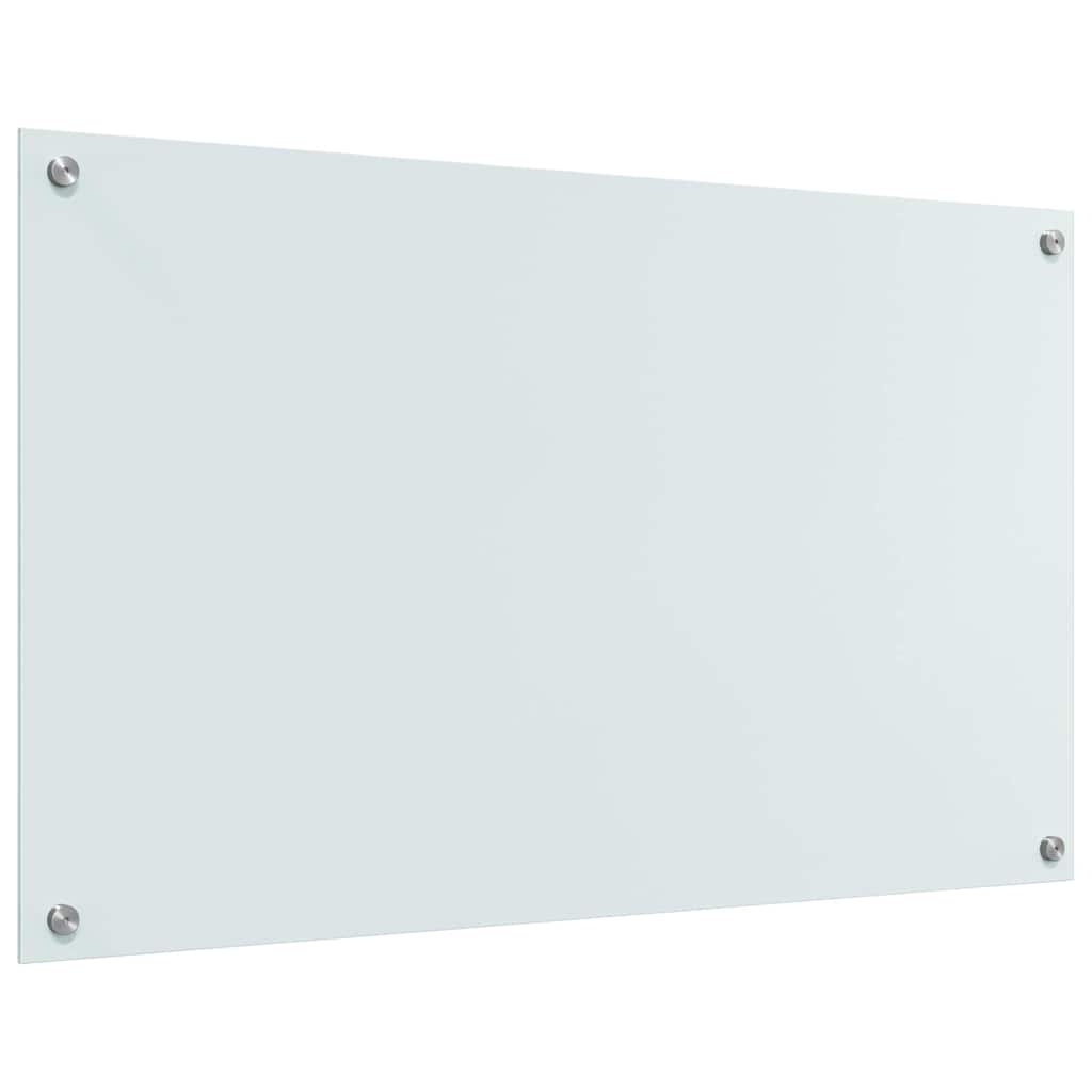Kitchen Backsplash White 100 x 60 cm Tempered Glass