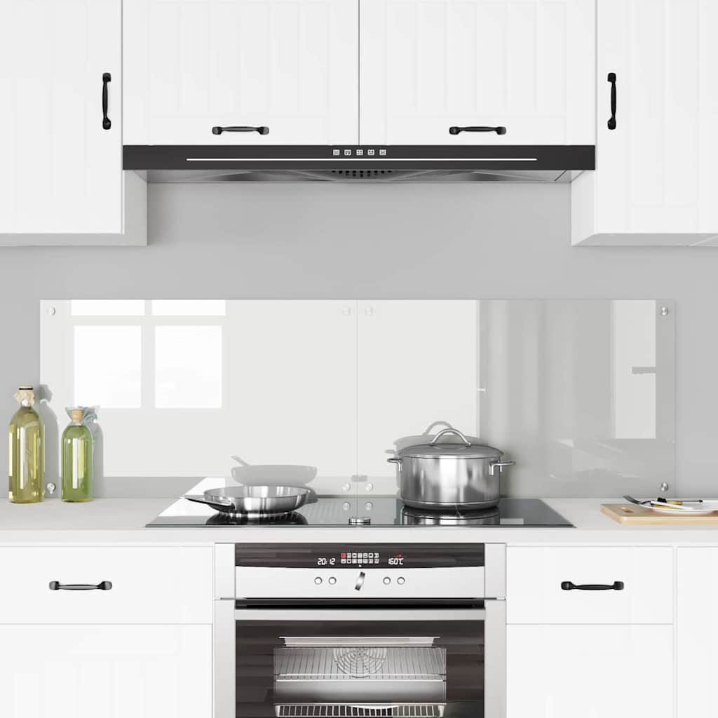 Kitchen Backsplash Transparent 80 x 50 cm Tempered Glass