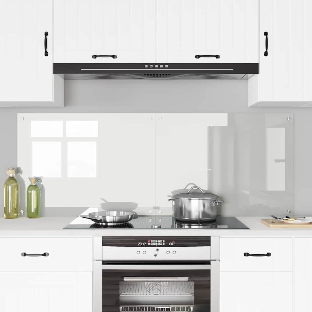 Kitchen Backsplash Transparent 80 x 60 cm Tempered Glass