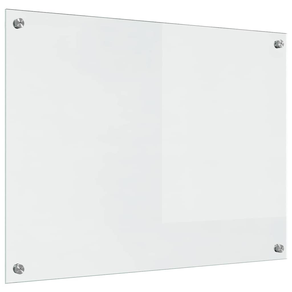 Kitchen Backsplash Transparent 80 x 60 cm Tempered Glass