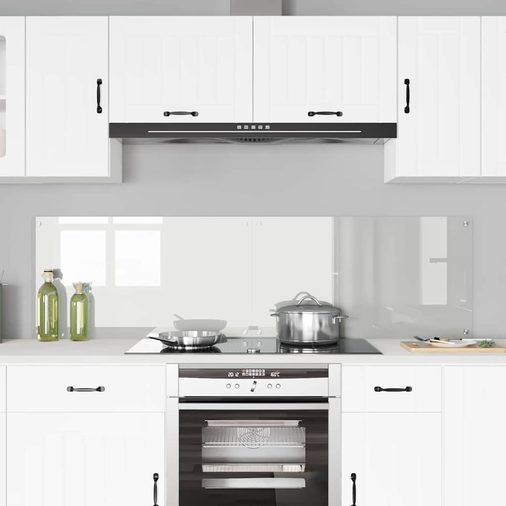 Kitchen Backsplash Transparent 90 x 50 cm Tempered Glass