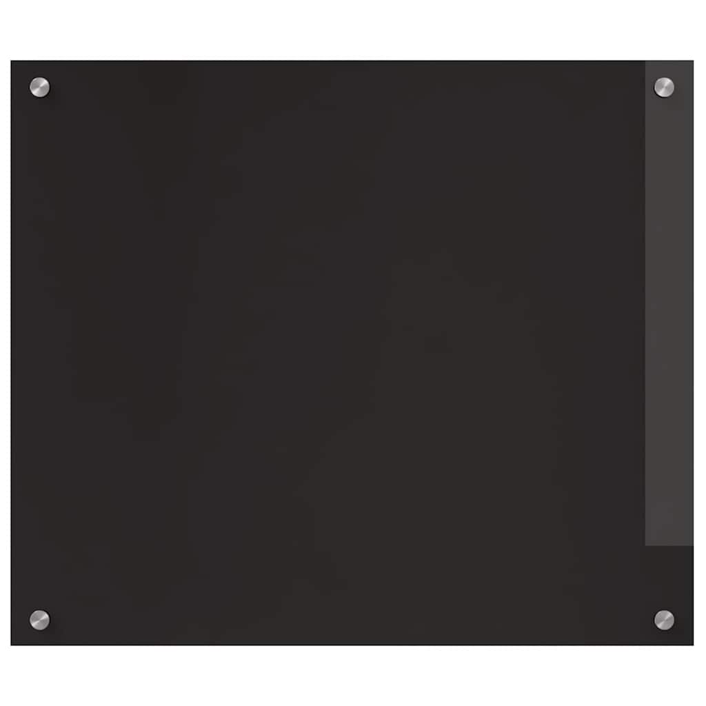 Kitchen Backsplash Black 70 x 60 cm Tempered Glass