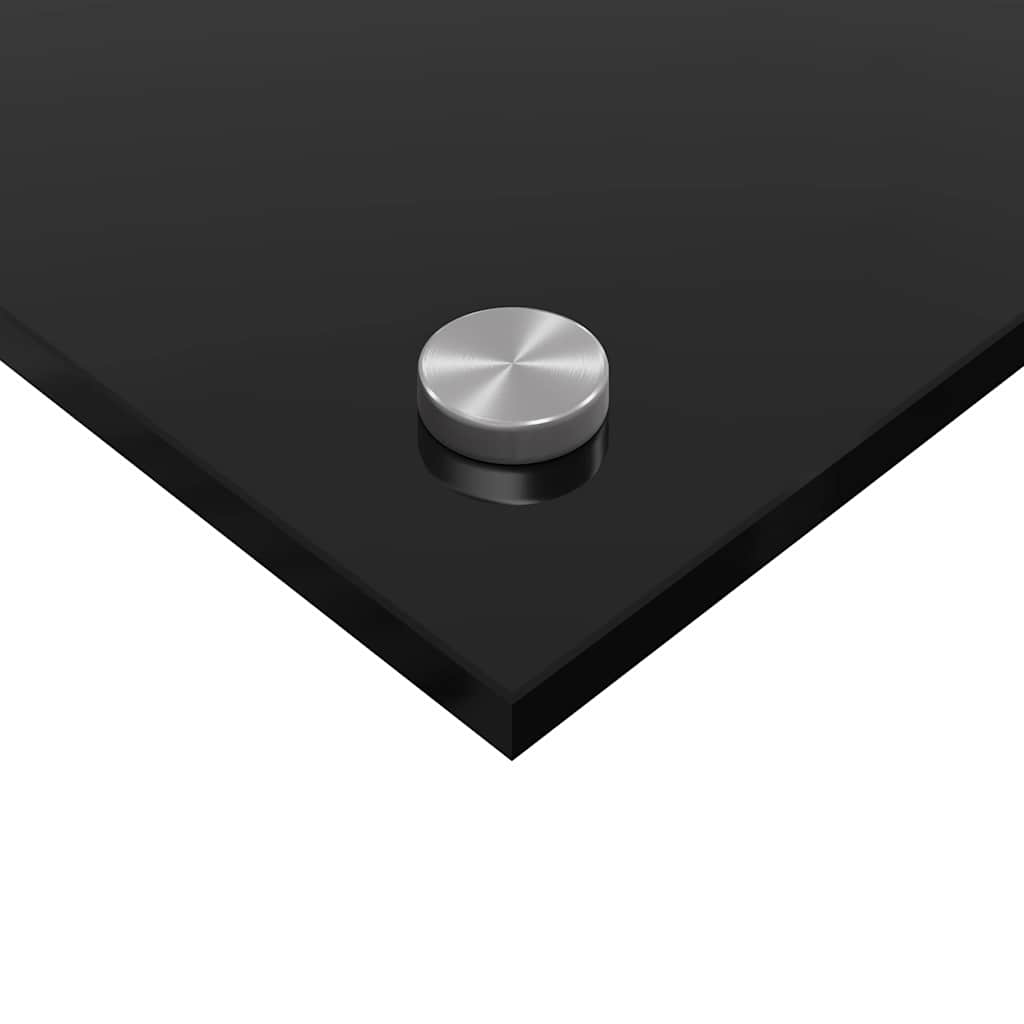 Kitchen Backsplash Black 80 x 40 cm Tempered Glass